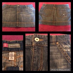 Old Navy Blue Jeans Distressed Denim Jean Skirt.